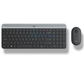 Logitech MK470 Kit Teclado y Mouse Inalámbricos Ultra Delgados Negro 920-009266