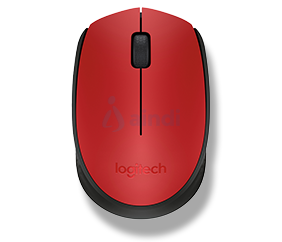 Mouse Logitech M170 óptico inalámbrico receptor USB 1000 DPI rojo | 910-004941