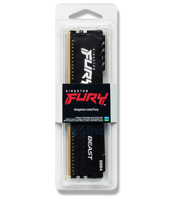 MEMORIA RAM Kingston Technology KF432C16BB/8  FURY Beast DDR4, 3200MHz, 8GB, Non-ECC, CL16, XMP
