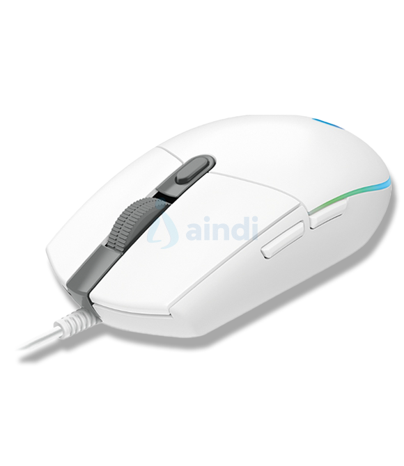 Mouse Gamer Logitech Óptico G203 LightSync, Alámbrico, USB, 8000DPI, Blanco