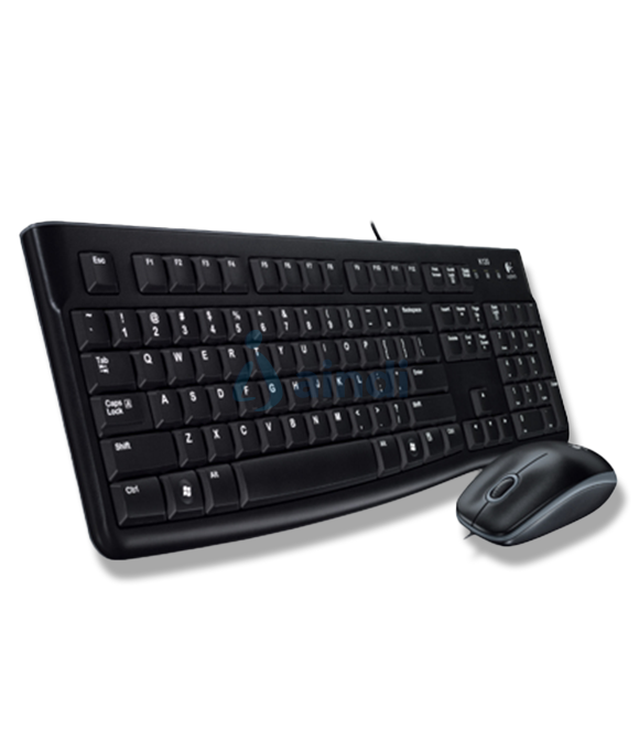 Kit de Teclado y Mouse Logitech MK120, Alámbrico, USB, Negro (Español)