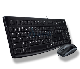 LOGITECH Media Combo MK120 Kit de Teclado y Mouse Estándar Negro 1000 DPI | 920-004428