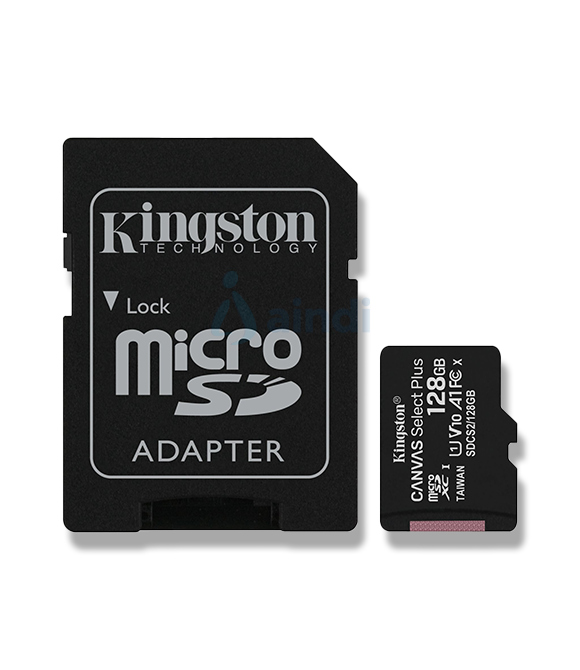 Memoria Kingston Micro SD Canvas Select Plus 128GB UHS-I Clase 10 C/Adaptador