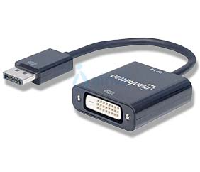 Adaptador Manhattan DisplayPort 1.2a M a DVI-D H Activo Color Negro