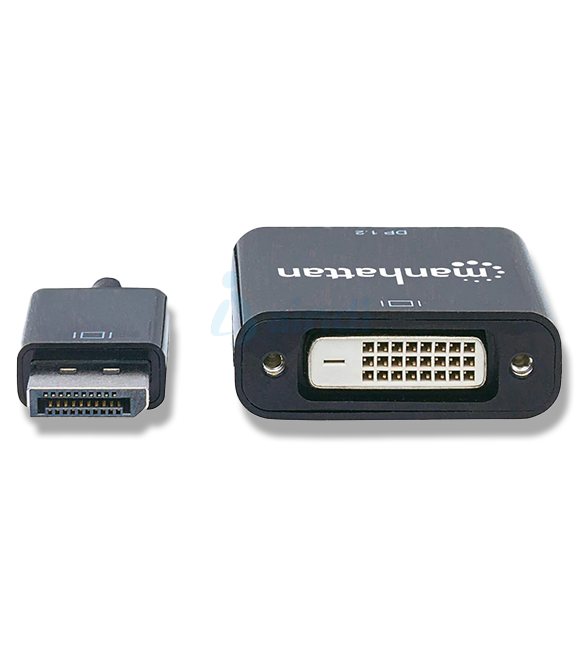 Adaptador Manhattan DisplayPort 1.2a M a DVI-D H Activo Color Negro