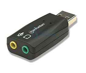 Manhattan Adaptador de Sonido 5.1 Estéreo USB Alta Velocidad Negro 150859
