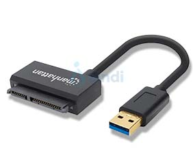 Manhattan 130424 Adaptador USB 3.0 a HDD SATA 2.5" Super Velocidad