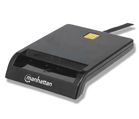 Lector Tarjetas Manhattan Modelo 102049 — USB por Contacto Externo Negro