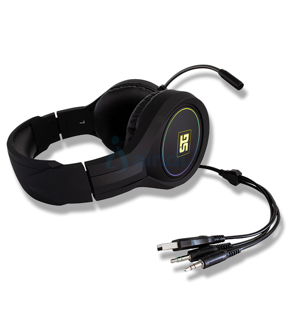 Diadema Gamer Vorago Start The Game HS-501 3.5mm RGB Alambrico