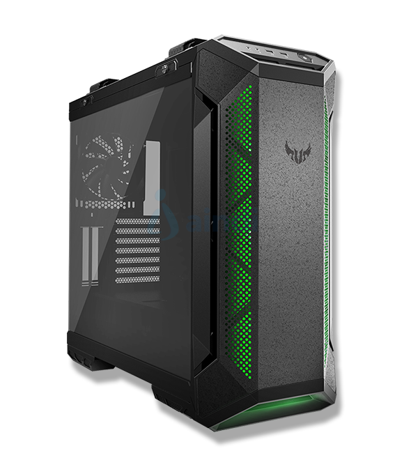 Gabinete Gamer Asus TUF Gaming GT501 - Media Torre ITX mATX ATX EATX con 4 Ventiladores RGB y Cristal Templado - Color Negro