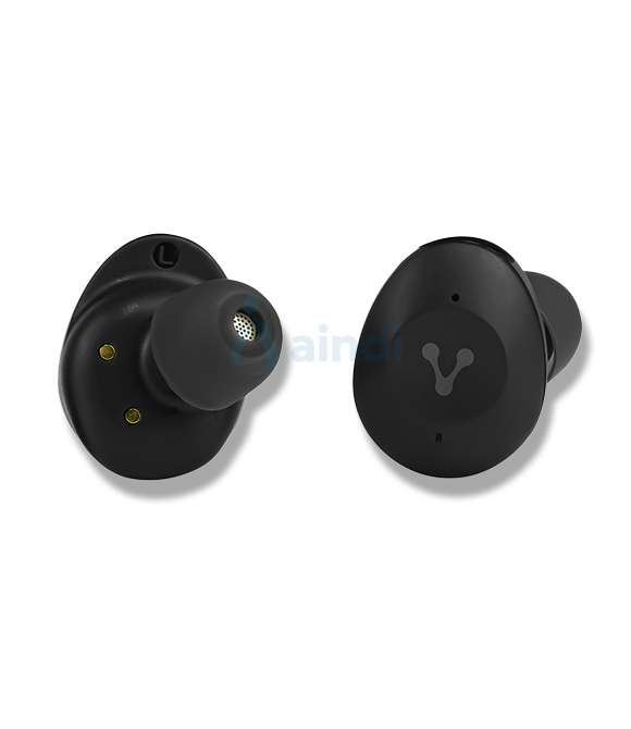 Audífonos Vorago ESB-500-PLUS Bluetooth 5.0 TWS Manos Libres Estuche Carga Color Negro