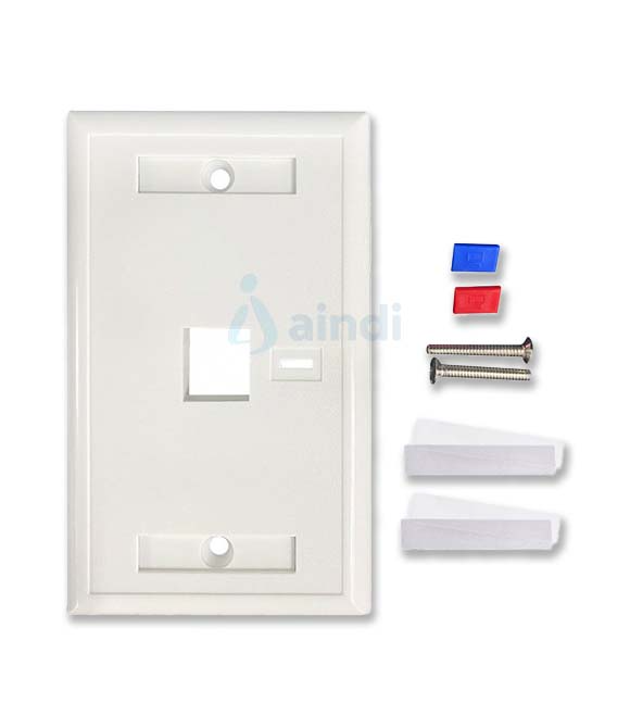 Tapa Intellinet para Caja con 1 Perforación y Etiqueta Color Blanco