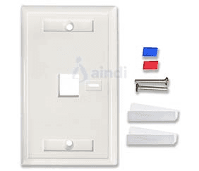 Tapa Intellinet para Caja 1 Perforación Etiqueta Color Blanco
