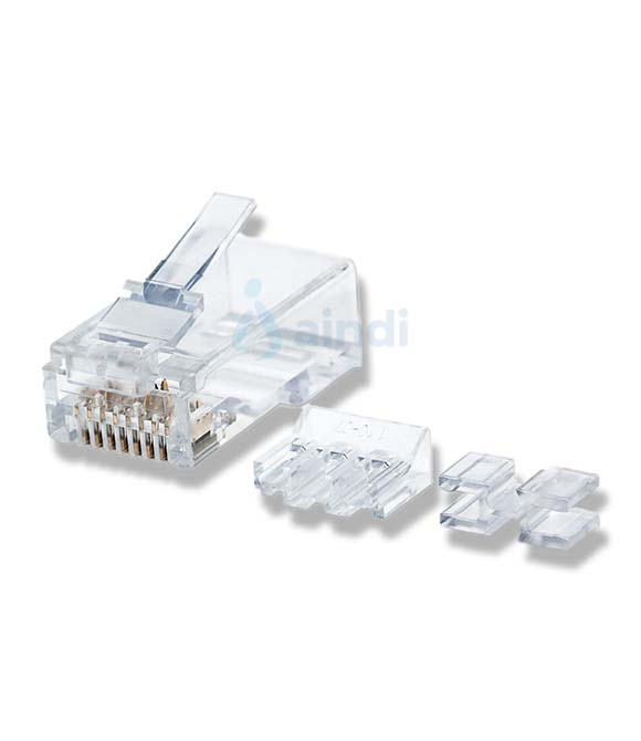 Plug Intellinet RJ45 Cat6a Sólido Oro 50 Micras Pro UTP Bote C/80 Pzas