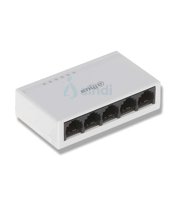 Switch Dahua para Escritorio 5 Puertos/Ethernet Rápido 10/100/ Diseño Compacto/Conmutación 1GB/ Plástico/ Blanco
