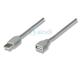 Manhattan Cable USB A-A Extensión 3m Gris - 317238