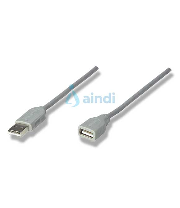 Cable Manhattan USB A-A Extensión 3m Color Gris