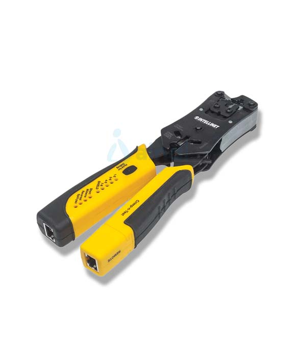 Pinza Intellinet Crimpeadora Universal para Plugs Modulares y Probador de Cables