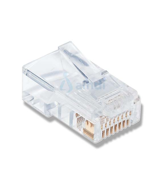 Plug Intellinet RJ45 Cat 6 UTP Multifilar 15 Micras Bote C/100 Pzas