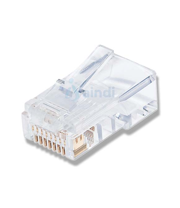Plug Intellinet RJ45 Cat 5e UTP Sólido 15 Micras Bote C/100 Pzas