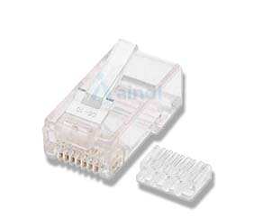 Intellinet PLUG RJ45 CAT6 SOLIDO UTP BOTE 100 PZAS ORO 15-MICRAS