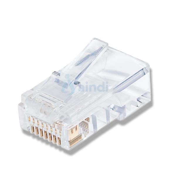 Plug Intellinet RJ45 Cat5e Solido UTP Oro 50 Micras Pro Bote C/100 Pzas