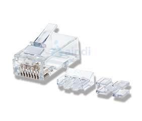 Plug Intellinet RJ45 Cat6a Multifilar UTP con Conectores de Oro de 15 Micras - Bote de 80 Piezas