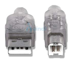 Cable USB Manhattan 336314 V2.0 Ext. 1.8 m plata