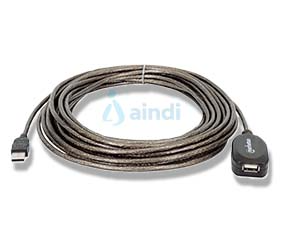 MANHATTAN 151573 Cable USB 2.0 Alta Velocidad Extensión Activa 10 m Negro