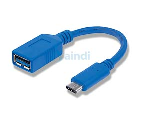 Manhattan Cable USB 3.2 Gen1 C-A Súper Velocidad 15cm Azul 353540