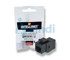 Intellinet Cople Keystone RJ45 Cat5e UTP 8P8C H-H Negro 504775