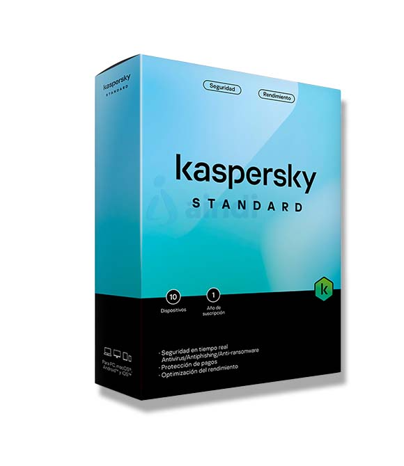 Licencia Antivirus Kaspersky Standard 1 Año 10 Dispositivos