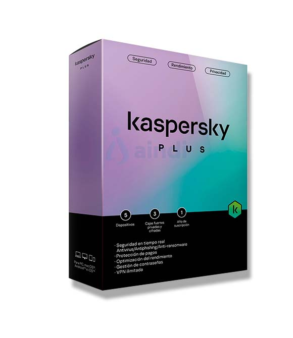 Licencia Antivirus Kaspersky Plus 1 Año 5 Dispositivos