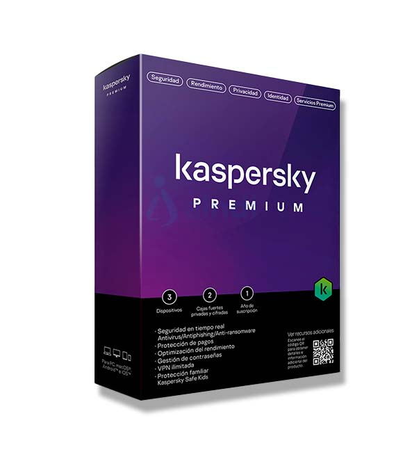 Licencia Antivirus Kaspersky Premium 1 Año 3 Dispositivos