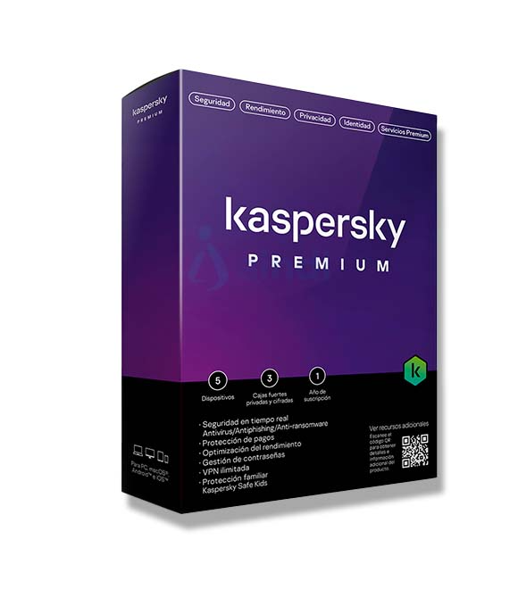 Licencia Antivirus Kaspersky Premium 1 Año 5 Dispositivos