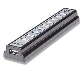 Manhattan Hub USB 2.0 Alta Velocidad 10 Puertos C/Fuente 161572