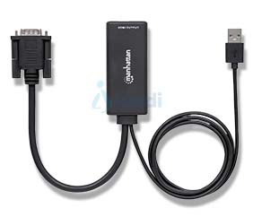 Manhattan 152426 Convertidor Video SVGA+Audio USB a HDMI Negro