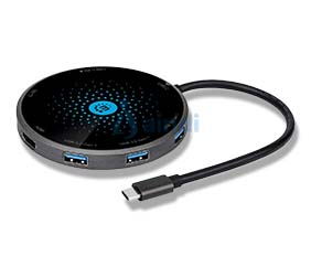 Docking USB-C a HDMI Manhattan 166560 - PD, 3xUSB-A, Lector, Carga Inalámbrica