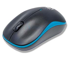 Manhattan Success Mouse Inalámbrico Óptico 1000 dpi Negro-Azul 179416