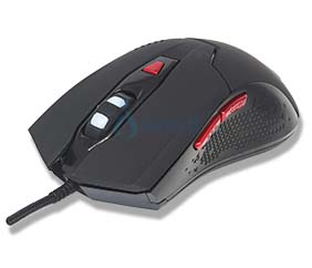 Manhattan Mouse Óptico Gaming USB 6 botones Negro c/luz 176071