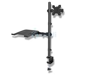 Manhattan 462136 Soporte para monitor y laptop de escritorio con altura ajustable