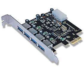 Tarjeta Serial Manhattan PCI Express USB 3.0 con 4 Puertos Estándar