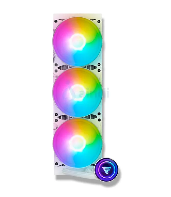 Enfriamiento Líquido Game Factor LQG700 360mm RGB - 3 Ventiladores de 120mm - Color Blanco