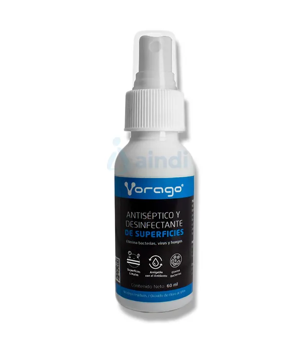 Limpiador Vorago CLN-301 Desinfectante/Antiseptico Superficies Spray 60ml 