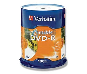 Verbatim DVD-R 4.7GB 16X Blanco Imprimible Spindle C/100 95153