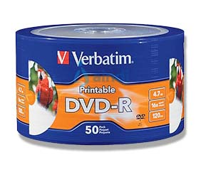 Verbatim DVD-R 4.7GB 16X Blanco Imprimible C/50 97167