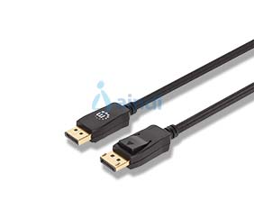 CABLE DISPLAYPORT,MANHATTAN,353618, V1.4 M-M 2.0M NEGRO 8K60HZ,CHAPADOS EN ORO