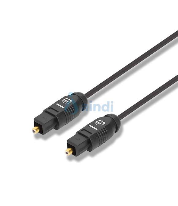 Manhattan Cable de audio digital óptico Toslink. Longitud de cable: 2 m, Conector 1: TOSLINK, Conector 2: TOSLINK
