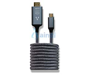 Cable Convertidor USB-C a HDMI 4K 1.8m Vorago CAB-310 Cobre/Aluminio