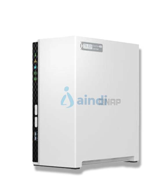 NAS QNAP TS-233 /2 BAHIAS SATA HDD 3,5/ NUCLEO CUADRUPLE 2.0GHZ/2GB DE RAM/1 PTO GBE/USB 2.0 X2/ HOTSWAP/ NO INCLUYE DISCOS/ HASTA 32TB